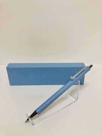 画像1: COLOR CHART 革巻きシャープペン　スカイブルー